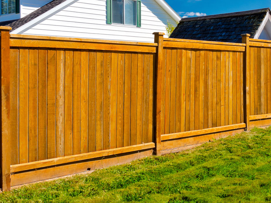 Bishop GA cap and trim style wood fence
