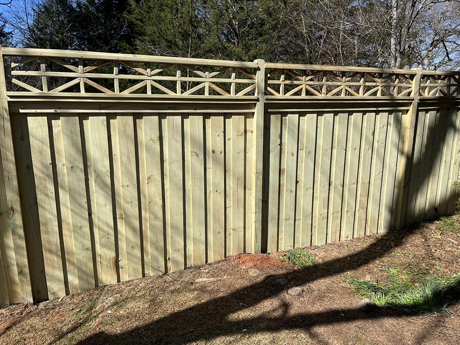 Decorative Fence Example in Madison Georgia