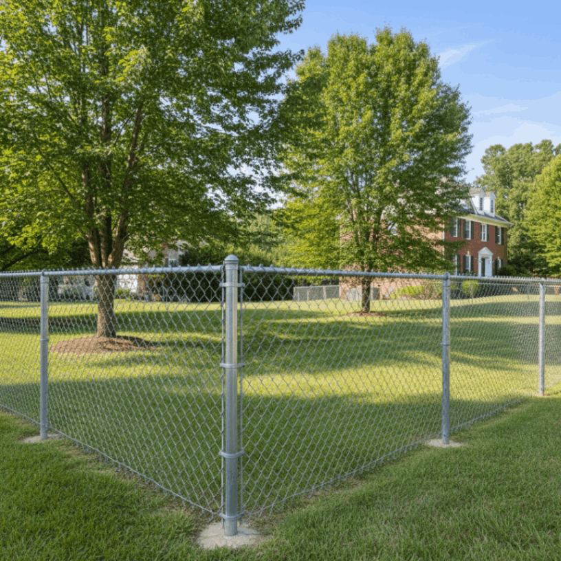 Cost-Effective Chain Link Fence in Athens, GA installed for residential property security