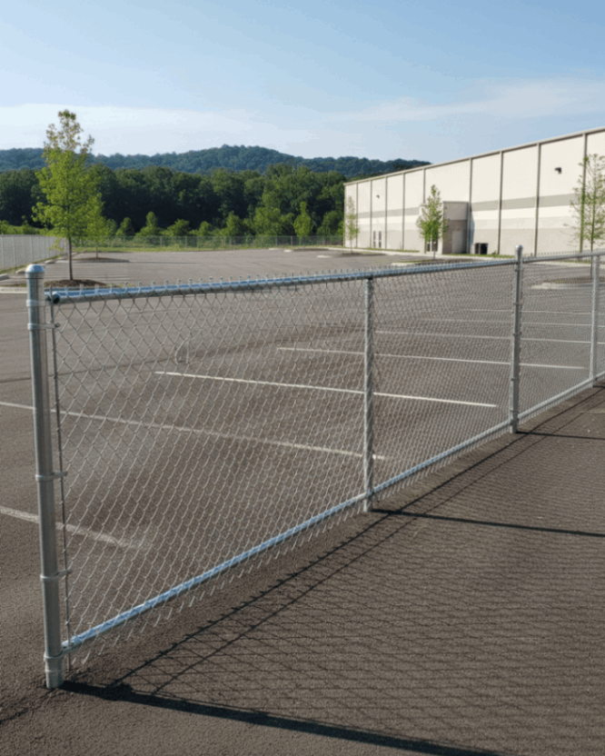Established Fencing Contractor in Clarke County, GA installing commercial chain link perimeter fencing