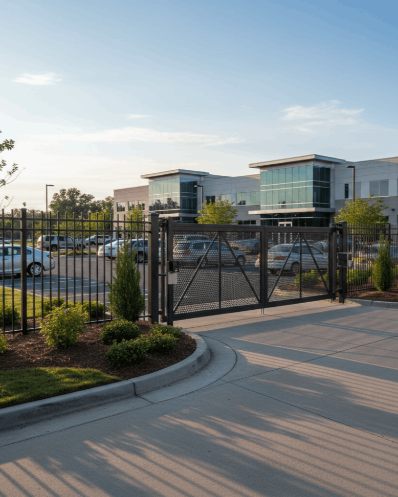 Reliable Commercial Fences in Athens, GA securing a business property boundary